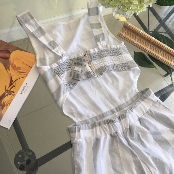 🎉1 LEFT🎉 Stripped Jumpsuit - Picture 5 of 7